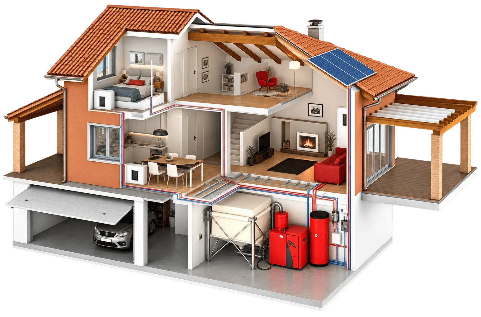Монтаж системы отопления частного дома под ключ