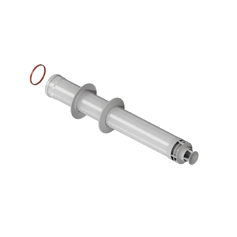 Труба Krats коаксиальная раструбн. 60/100 L 750 с антиоблед. наконечником (алюминий)