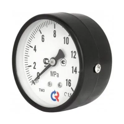 Манометр Valtec TM310T Dy 63 с задн. подкл., 1/4", 0-6 бар (кл. точн. 2,5)